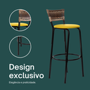 Ver imagem 4 de Banco para Bancada Banqueta Alta Cappuccino Balcão Cozinha Bistrô Área Gourmet Churrasqueira