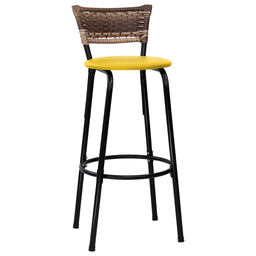 Banco para Bancada Banqueta Alta Cappuccino Balcão Cozinha Bistrô Área Gourmet Churrasqueira - 1