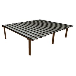 Kit Policarbonato Branco 4mm 7,00m X 6,00m - Perfis Naturais - 1
