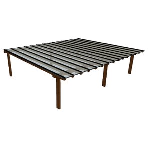 Kit Policarbonato Branco 4mm 7,00m X 6,00m - Perfis Naturais
