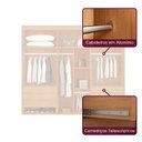 Ver imagem 5 de Guarda-Roupa Casal 100% MDF 6 Portas e 6 Gavetas com Pés Olimpo Marrom/Marromle