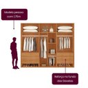Ver imagem 6 de Guarda-Roupa Casal 100% MDF 6 Portas e 6 Gavetas com Pés Olimpo Marrom/Marromle