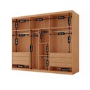 Ver imagem 4 de Guarda-Roupa Casal 100% MDF 6 Portas e 6 Gavetas com Pés Olimpo Marrom/Marromle