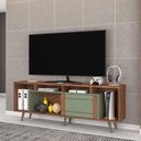 Ver imagem 1 de Rack Roma Sala para Tv até 75 Polegadas Freijo Rustico-green Fosco Freijo Rustico-green Fosco