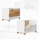 Ver imagem 6 de Quarto de Bebê Completo Berço 2 em 1, Cômoda e Guarda Roupa MDF Apolo Reller Branco Fosco/Savana