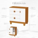 Ver mais imagens de Quarto de Bebê Completo Berço 2 em 1, Cômoda e Guarda Roupa MDF Apolo Reller Branco Fosco/Savana