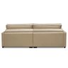 Sofá Cama Retrátil e Reclinável 2,50m com Molas Karen Veludo Bege Adonai Estofados - 7