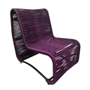 Ver imagem 2 de Poltrona Lotus com Puff para Jardim Varanda Gourmet Moderrna em Aço e Corda Náutica Resistente