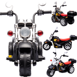 Mini Moto Elétrica Infantil Chopper Zippy Toys Preta 6v - 2