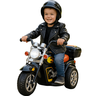 Mini Moto Elétrica Infantil Chopper Zippy Toys Preta 6v - 1