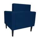 Ver imagem 4 de Poltrona Estofada Para Quarto Closet Leticia Slim Suede Azul Marinho - LM DECOR