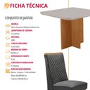 Ver imagem 7 de Mesa de Jantar Olimpia 90cm Tampo MDF Vidro Canto Copo com 4 Cadeiras Yasmin