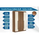 Ver imagem 3 de Guarda Roupa +cômoda 2 Peças Qc337 Jatobá - Santos Andirá