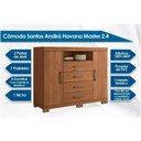 Ver imagem 4 de Guarda Roupa +cômoda 2 Peças Qc337 Jatobá - Santos Andirá