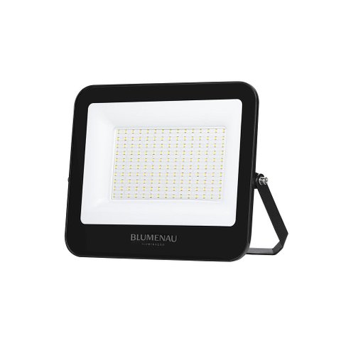 Refletor Blumenau Led Pro 150W Preto Bivolt 3000K Luz Amarela