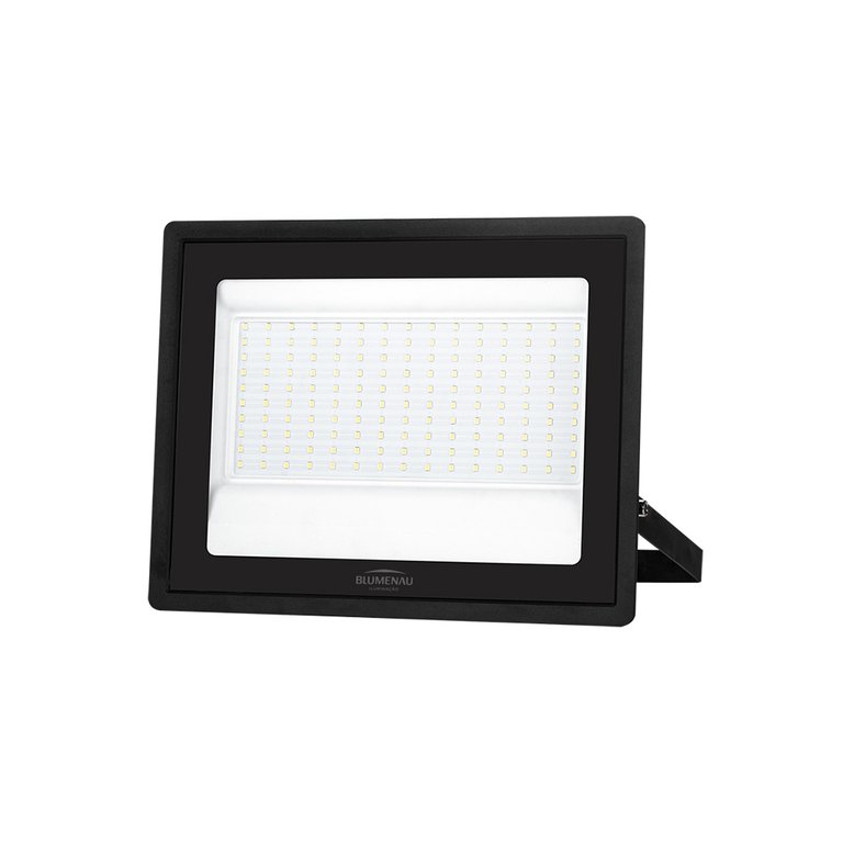 Refletor Blumenau Led Tech Pro 150w Preto Bivolt 3000k Luz Amarela Refletor Blumenau Led Tech Pro 150w Preto Bivolt 3000k Luz Amarela