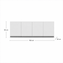 Ver imagem 2 de Armário Aéreo Andreia para Cozinha Multiuso 150cm AJL Móveis:Branco