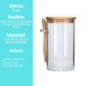 Pote Vidro Hermético 870ml com Tampa Bambu e Colher Bambu - Tuut - 5