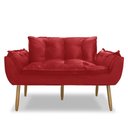 Ver imagem 2 de Namoradeira Decorativa Opala Suede - Estofados Irmãos Oliveira - Vermelho