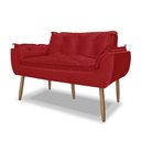 Ver imagem 3 de Namoradeira Decorativa Opala Suede - Estofados Irmãos Oliveira - Vermelho
