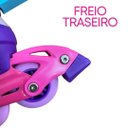 Ver imagem 6 de Patins Infantil Inline Ajustável Luz Fumaça Menina - 34-37