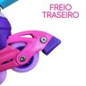 Patins Infantil Inline Ajustável Luz Fumaça Menina - 34-37 - 6