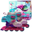 Ver imagem 1 de Patins Infantil Inline Ajustável Luz Fumaça Menina - 34-37