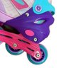 Patins Infantil Inline Ajustável Luz Fumaça Menina - 34-37 - 7