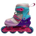 Ver imagem 3 de Patins Infantil Inline Ajustável Luz Fumaça Menina - 34-37