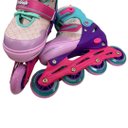 Ver imagem 5 de Patins Infantil Inline Ajustável Luz Fumaça Menina - 34-37