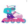 Patins Infantil Inline Ajustável Luz Fumaça Menina - 34-37 - 9