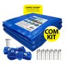 Capa de Piscina 6,5x3,5m Azul CK300 com Ilhós a cada Metro + Kit para Instalação CIKALA - 2
