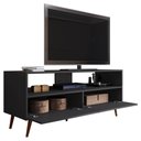 Ver imagem 6 de Rack para Sala Bancada de Tv 55 Pol 136cm Pés Retrô Senna M24 Preto - Mpozenato
