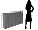 Ver imagem 6 de Buffet para Sala de Jantar Lia 100% MDF com 4 Portas Cimol Off White