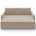 Ver imagem 3 de Sofá Cama Retrátil para Sala de Estar 220cm Porthos M03 Veludo Bege - Lyam Decor