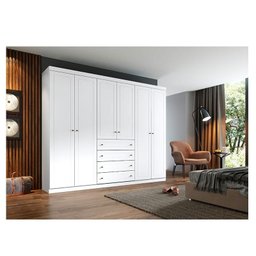 Guarda Roupa Casal Americano 6 Portas Branco Hp – Henn - 6