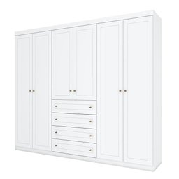 Guarda Roupa Casal Americano 6 Portas Branco Hp – Henn - 1