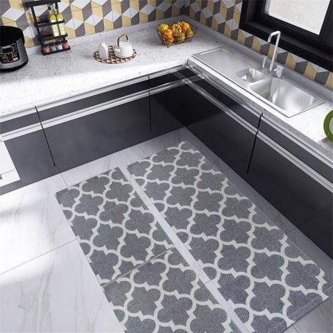 Jogo de Cozinha Jacquard - Classic Cinza, 3 Peças