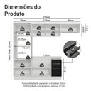 Ver imagem 3 de Armário de Cozinha Completa 270 cm Branco/Preto Lux Madesa 07