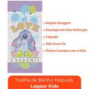 Ver imagem 6 de Toalha de Banho Infantil Stitch Tropical Love Lepper Felpuda de Algodão Disney 60x120 cm Piscina