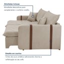 Ver mais imagens de Sofá Cama Retrátil e Reclinável 3 Lugares Veludo Bege Claro Michigan 200cm Yescasa