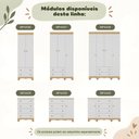 Ver mais imagens de Quarto de Bebê Completo com Berço Americano 3 em 1 e Colchão Incluso Flor Multimóveis MP4944