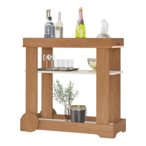 Carrinho Bar Multiuso Rose 80cm Cinamomo