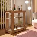 Ver imagem 3 de Carrinho Bar Multiuso Rose 80cm Cinamomo