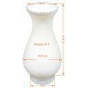 Ver imagem 2 de Cúpula Manga P/ Lampião 07,5 Retrô de Vidro Branco Brilho