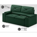 Ver imagem 2 de Sofá com Porta Copos Retrátil e Reclinável Pop 1,54m Velosuede Verde - Netsofas
