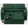 Sofá com Porta Copos Retrátil e Reclinável Pop 1,54m Velosuede Verde - Netsofas - 5