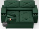 Ver imagem 5 de Sofá com Porta Copos Retrátil e Reclinável Pop 1,54m Velosuede Verde - Netsofas