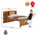 Ver imagem 5 de Quarto Infantil Completo com Guarda-Roupa Cama 100% MDF e Cômoda Angel Marrom/Cinamomo