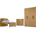 Ver imagem 2 de Quarto Infantil Completo com Guarda-Roupa Cama 100% MDF e Cômoda Angel Marrom/Cinamomo
